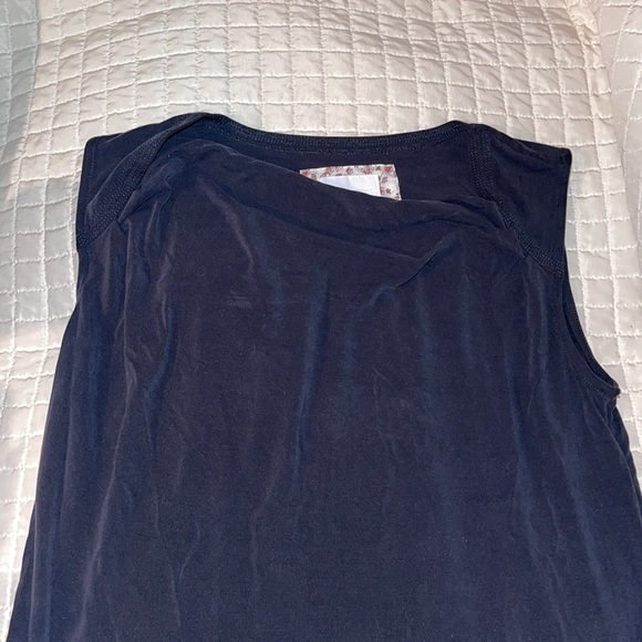 EUC - DRAPE NECK TANK SLEEVELESS by ETT:TWA SZ XS GRAY - Picture 2 of 5